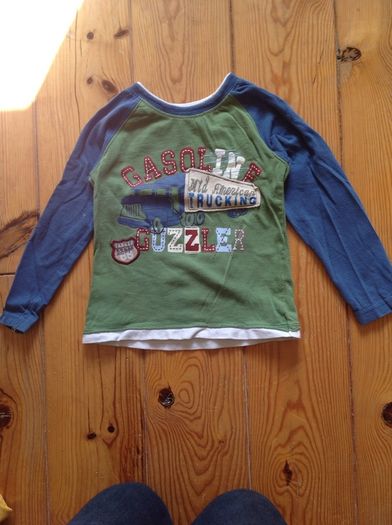Blue & Green Top Age 2