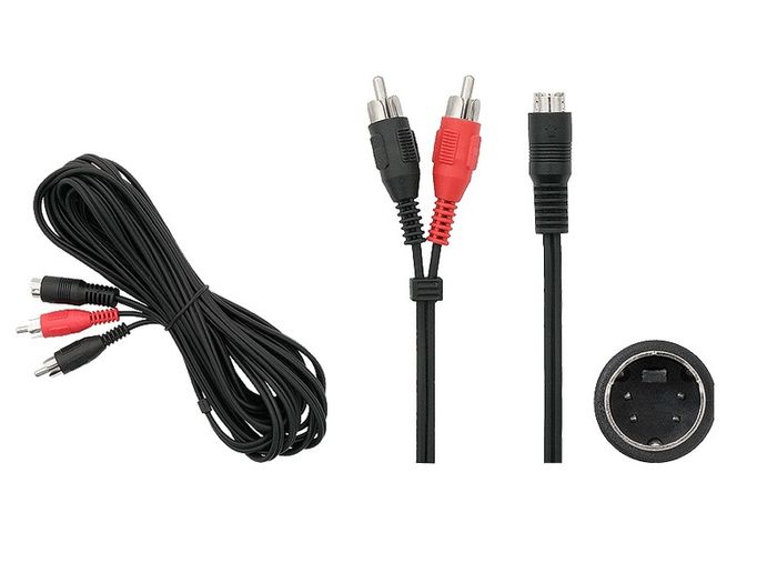 New 5m S-Video SVHS to 2x RCA Audio Cable Lead Cord Connector #1006