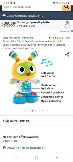 Fisher price beatbo toy