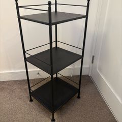 Black metal shelf
