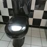 Unusual black bathroom sink with free tap Image 3