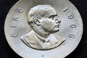 Silver Padraig Pearse 10 Shilling 1966 UNC coin