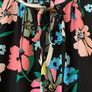 M&S Collection Womens Black Floral Viscose Midi Tea Dress-  Size 12 Image 3