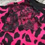 ASOS lace detail leopard print tee in pink Image 4