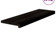 Stair Treads 12 pcs Dark Brown 80x25x2 cm