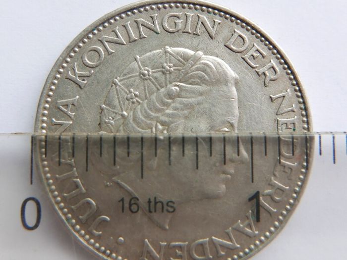 1961 Netherlands Kingdom Queen JULIANA Vintage Silver 2 1/2 Gulden Coin