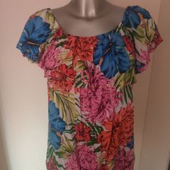 Rockmans floral off shoulder blouse Size UK16 EU44 Postage included