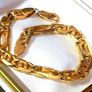 Vintage 9ct Gold Heavy Curb Link Bracelet Image 8
