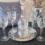 Vintage Cut Crystal Decanter & 4 Wine Glass Set Barware Elegant Luxury Image 3