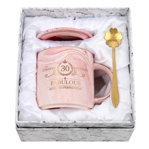 Brand New Joymaking 30th Gift for Women 12oz Pink Coffee Mug with Gift Box,