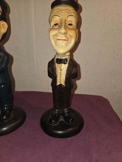 Ceramic Painted Laurel and Hardy Figures