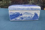 Vintage Chinese Porcelain Lidded Ink Box