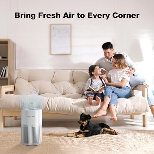 Air Purifier for Bedroom Home - Quiet HEPA Filter Cleaner with Fragrance Sponge & 3 Speed for Dust, Pet,Better Sleep, Air Freshener, Odour, Smoke, Office, Desktop