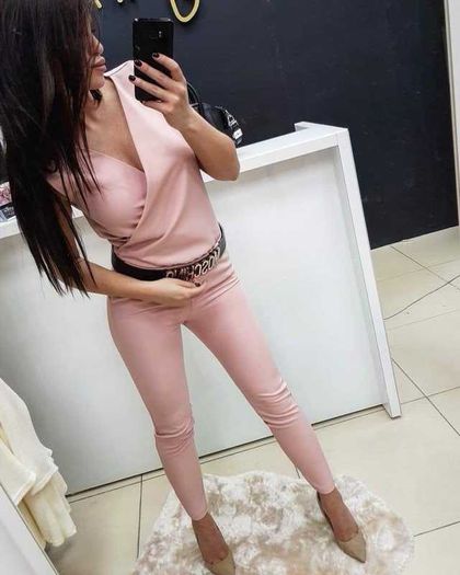 pink jumpsuit Fits 10 ,10/12 No belt incl