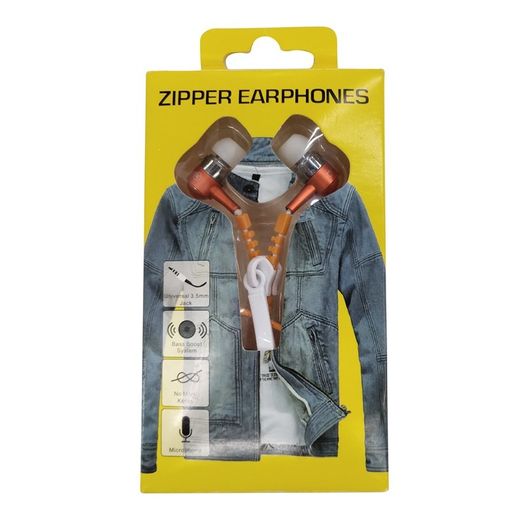 Zipper Earphones For Mobile Tablets Headset Accesories