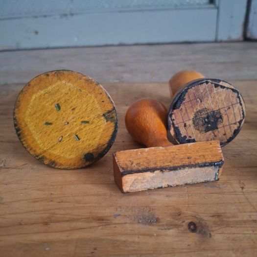 Vintage French Wooden Stamp Handles