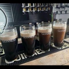 Guinness pint glasses - modern 6 no.