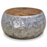 Coffee Table Aluminium Teak 60x60x30 cm Image 2
