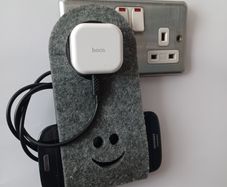 Charger Holder Smartphone Gadgets Cell Phone wall charging station FELT docking accessory minimalist design organizer cord management