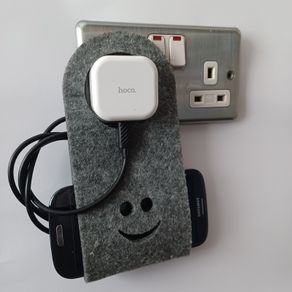 Charger Holder Smartphone Gadgets Cell Phone wall charging station FELT docking accessory minimalist design organizer cord management