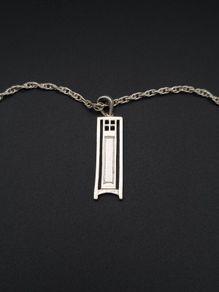 925 Vintage Sterling Silver Scottish Goldcraft Signed Modernist Necklace