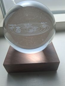 Gingko Design Amber Crystal Light - Solar System model.
