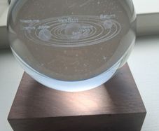 Gingko Design Amber Crystal Light - Solar System model.
