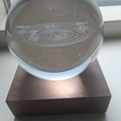 Gingko Design Amber Crystal Light - Solar System model.