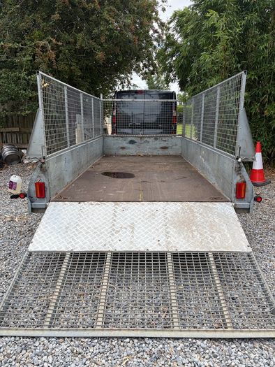 12x6 Ifor Williams Plant Trailer c/w high mesh
