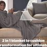 NEW SALE | Wearable Blanket - Soft Teddy Fleece Blanket with Sleeves - 2-in-1 Sleeved blanket and Cushion Image 4