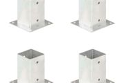 Post Anchors 4 pcs Galvanised Metal 91 mm
