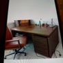 Art deco office desk and red leather chair Image 2