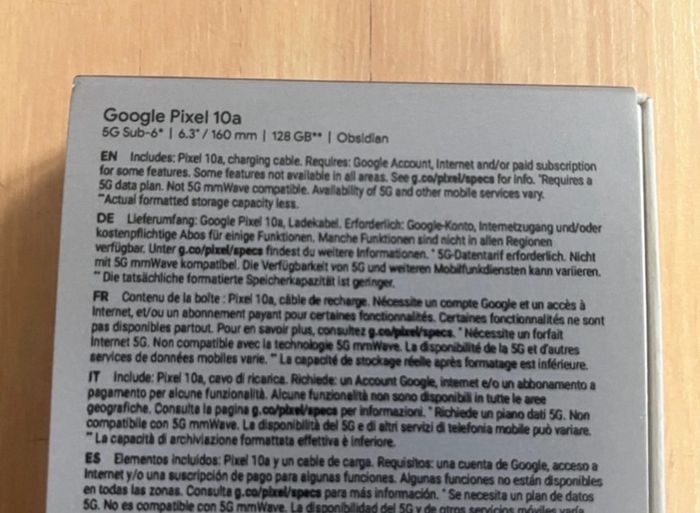 Google Pixel 10a 128gb (brand new, unopened)