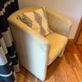 Cream Designer Accent Chair / Bedroom Chair Image 2