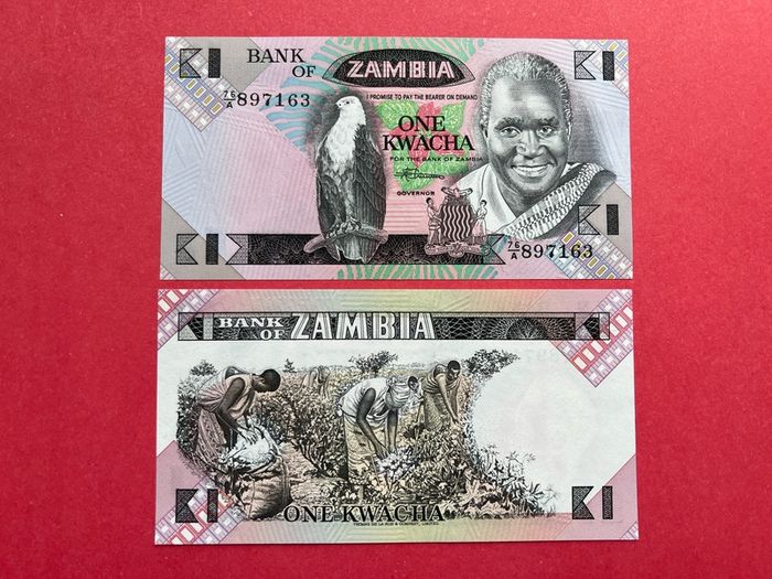 Zambia  1 Kwacha  1986 - 1988  ( Uncirculated )pick  23b.