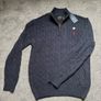 Ralph Lauren Navy Cable Knit Quarter Zip Image 3