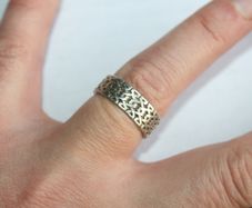 Vintage Sterling Silver 925 Irish Celtic Knot Band Ring