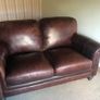 Italian "Natuzzi" 3 Seater Natural Leather Couch Image 4
