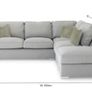 harvey norman grey L shaped corner sofa Image 8