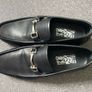 Salvatore Ferragamo Black Leather Gancini Bit Loafers Moccasins Mens Image 2