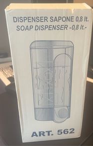 0.8L Soap Dispenser White & Transparent