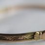 Vintage 9Ct Gold Plated Irish Claddagh adjustable Bangle Bracelet Image 8