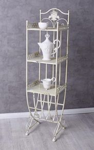 Bathroom Shelf Country Style White Standing Shelf Metal Shelf Antique Bathroom Cabinet
