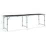 Foldable Camping Table Grey Aluminium 240x60 cm Image 9
