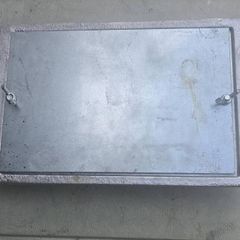 Heavy-duty steel access panel complete with mounting frame.