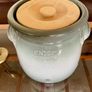 Handcrafted Kiltrea Bridge Pottery Stoneware Onion Crock Smooth Sage Green Glaze Embossed Onion Crock Image 3