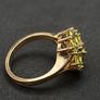 Vintage 9ct Gold Peridot Cluster Ring, Size N Image 4