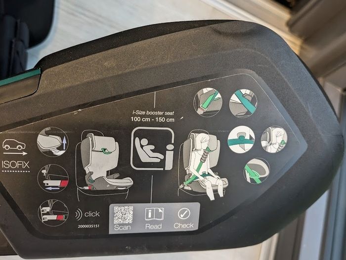 Britax Romer Kidfix i-Size Car Booster Seat Black with XP Pad & SICT - High Back Booster Child Seat