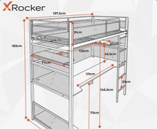 XRocker Gaming Loft Bed