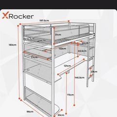 XRocker Gaming Loft Bed